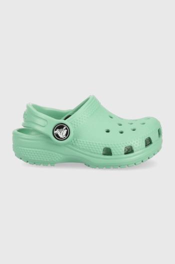 Detské šľapky Crocs tyrkysová farba