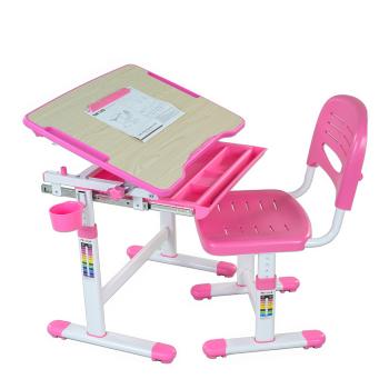 Detský písací stôl + stolička BAMBINO - rôzne farby ružová