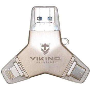Viking USB Flash disk 3.0 4 v 1 64 GB strieborný (VUFII64S)