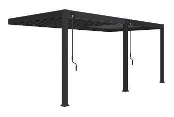 Záhradná hliníková pergola do steny 6x3 m (antracit)