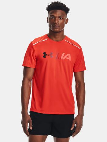 Under Armour UA RUN Graphic Print Fill SS Tričko Oranžová