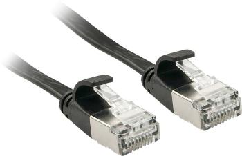 LINDY 47485 RJ45 sieťové káble, prepojovacie káble CAT 6A U/FTP 10.00 m čierna s ochranou 1 ks