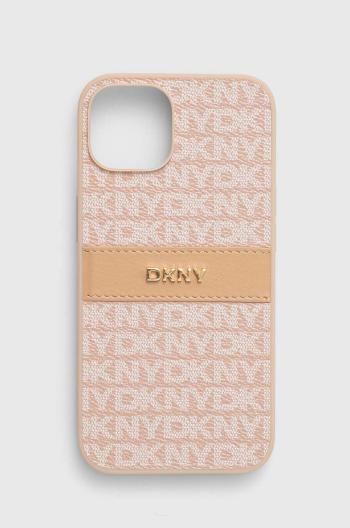 Puzdro na mobil Dkny iPhone 14 / 15 / 13 6.1 oranžová farba, DKHCP14SPRTHSLP