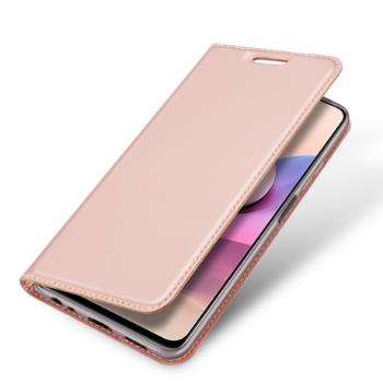 DUX DUCIS Skin Pro knižkové kožené puzdro na Xiaomi Redmi Note 10 / 10S, ružové