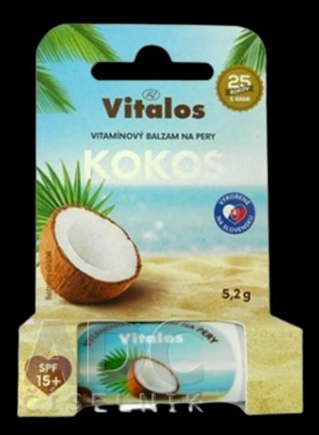 Vitalos Balzam na pery kokos SPF15 vitamínový