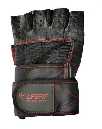 Fitnes rukavice LIFEFIT TOP, vel. XL, černé Oblečení velikost: L