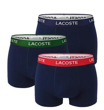 LACOSTE - boxerky Lacoste ultra comfortable stretch cotton blue s farebným pásom-XXL (108 - 117 cm)