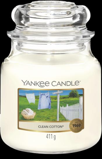 Yankee Candle Sviečka stredná Clean Cotton 411 g