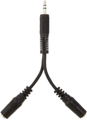 Belkin F3Y121bt0.1M  jack audio Y kábel [1x jack zástrčka 3,5 mm - 2x jack zásuvka 3,5 mm] čierna