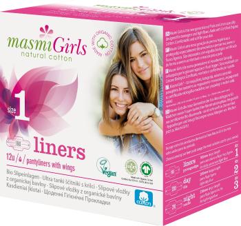 Masmi GIRLS slipové vložky z organickej bavlny s krídielkami