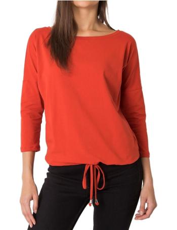 Oranžové dámske tričko s viazaním v páse vel. XL