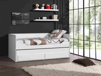 Detská posteľ VIPACK FURNITURE Robin cabin bed biela 200x90 cm