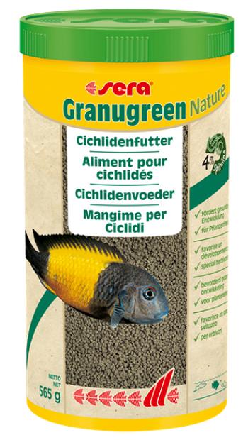 Sera Granugreen Nature základné granulované krmivo pre africké cichlidy 250ml