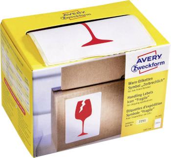 Avery-Zweckform 7251 etikety v roli 74 x 100 mm papier  červená 200 ks  výstražné etikety