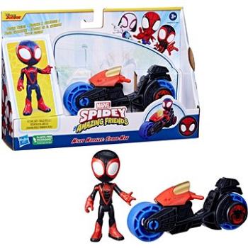 Spider-Man and His Amazing Friends Miles Morales - Motorka a figúrka, 10 cm (5010994181598)