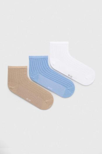 Ponožky Tommy Hilfiger 3-pak dámske, biela farba