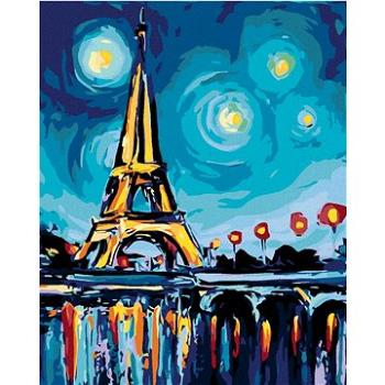 Maľovanie podľa čísel – Eiffelovka s hviezdami (HRAmal01199nad)