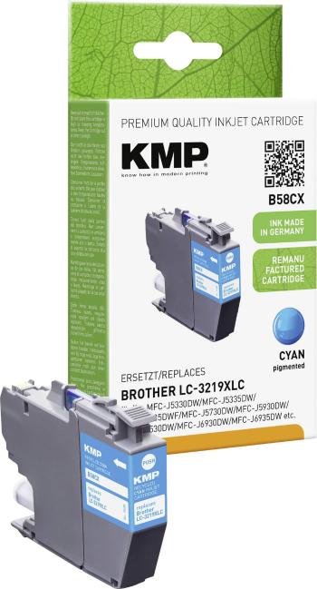 KMP Ink náhradný Brother LC-3219XLC kompatibilná  zelenomodrá B58CX 1538,4003