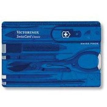 VICTORINOX Swiss Card Classic Translucent modrý (7611160013583)