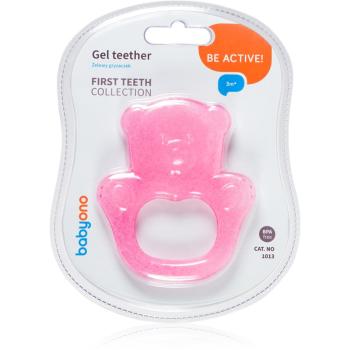 BabyOno Be Active Gel Teether hryzadielko Pink Bear 1 ks