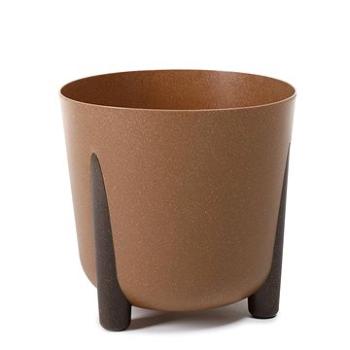 LAMELA FRIDA ECO WOOD O 30 cm, natur, kvetináč na 3 nohách napodobňujúci drevo (MAT36131)