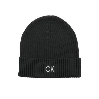 Calvin Klein Jeans  Čiapky CLASSIC COTTON RIB BEANIE  Čierna