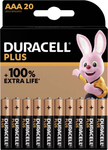 Duracell Plus-AAA CP20 mikrotužková batérie typu AAA  alkalicko-mangánová  1.5 V 20 ks