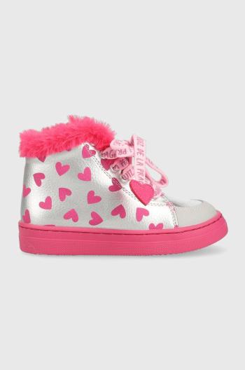 Detské zimné topánky Agatha Ruiz de la Prada strieborná farba
