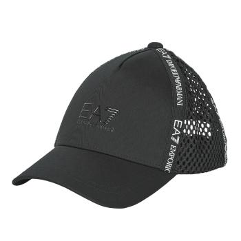 Emporio Armani EA7  UNISEX LOGO TAPE BASEBALL  Šiltovky Čierna