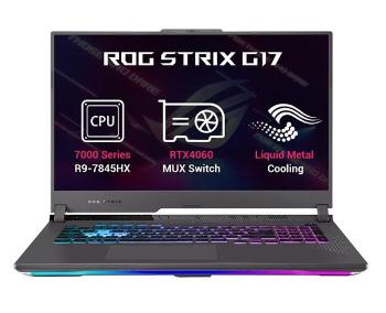 ASUS ROG Strix G17 G713PV-LL045, Ryzen 9 7845HX, 17.3˝ 2560x1440 QHD, RTX 4060/8GB, 32GB, SSD 1TB, FDOS