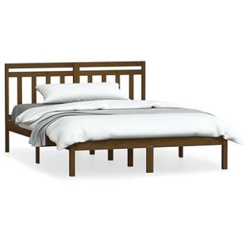 Rám postele medovo hnedý masívna borovica 140 × 200 cm, 3100592