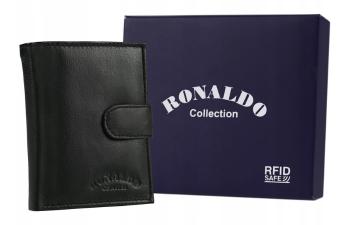 Klasická kožená peňaženka so zapínaním na cvok - Ronaldo