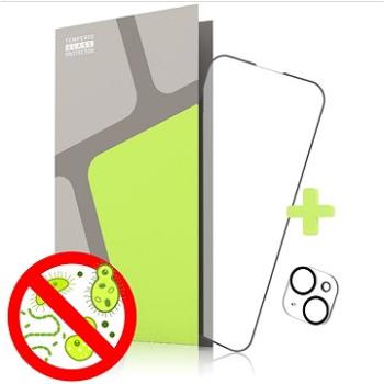 Tempered Glass Protector antibakteriálne na iPhone 14, (Case Friendly) + sklo na kameru (TGA-IP14-BL)