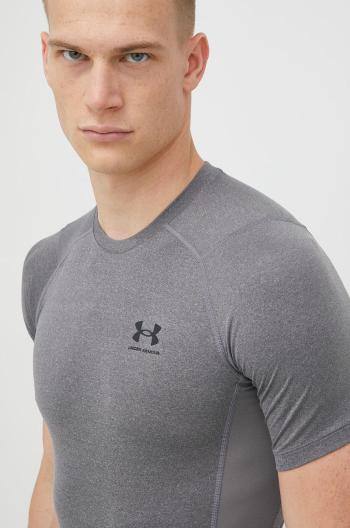 Tréningové tričko Under Armour 1361518 šedá farba, jednofarebné