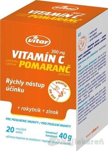 Vitar Vitamin C 300 mg+rakytník+Zinok sáčky 20 x 2 g