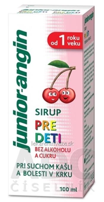 Junior-angin sirup pre deti s čerešňovou príchuťou 1x100 ml