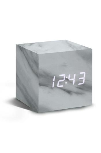 Stolové hodiny Gingko Design Cube Marble Click Clock