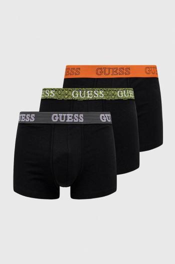 Boxerky Guess 3-pak pánske, čierna farba