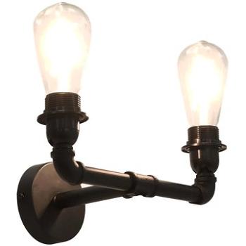 2-smerné nástenné svietidlo čierne 2× žiarovka E27