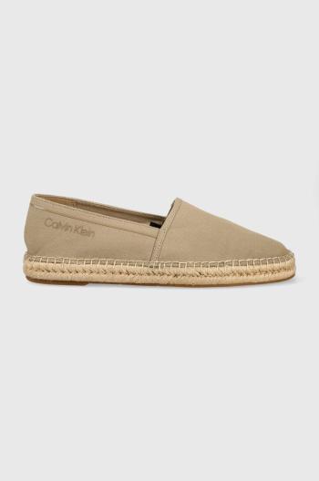 Espadrilky Calvin Klein ESPADRILLE CV béžová farba, HM0HM00539