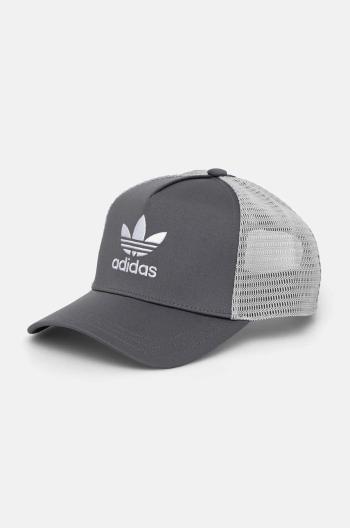 Šiltovka adidas Originals šedá farba, s nášivkou, IX9683