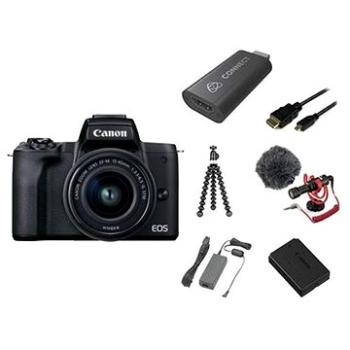 Canon EOS M50 Mark II čierny – Premium Live Stream Kit (4728C037)