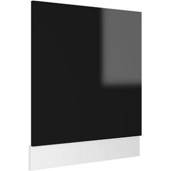 Panel na umývačku čierny vysoký lesk 59,5 × 3 × 67 cm drevotrieska 802568