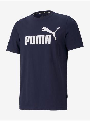 Tmavomodré pánske tričko s potlačou Puma