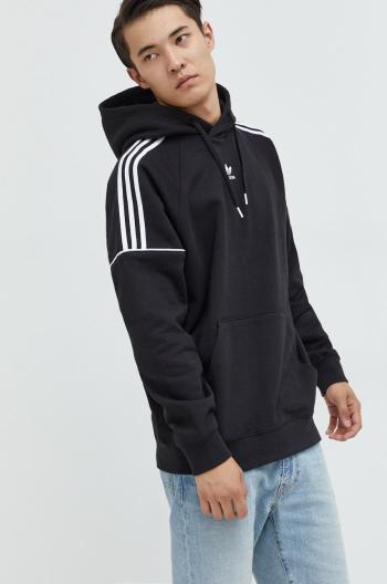 Bavlnená mikina adidas Originals pánska, čierna farba, s nášivkou