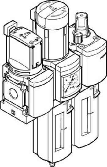 FESTO 542278 MSB6-1/2:C3J2M1-WP kombinácie prístrojov údržby  stlačený vzduch, inertné plyny Prevádzkový tlak (max.) 12