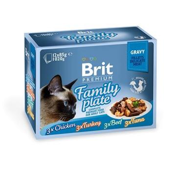 Brit Premium Cat Delicate Fillets in Gravy Family Plate 1020 g (12 × 85 g) (8595602519422)