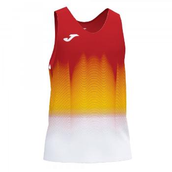 ELITE VII T-SHIRT RED-WHITE-YELLOW SLEEVELESS 2XS