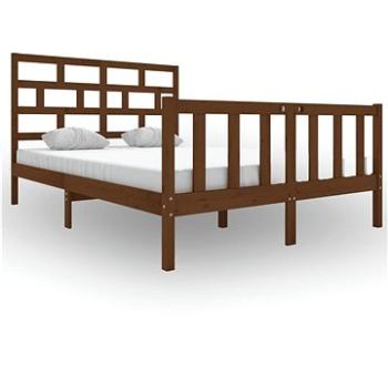 Rám postele medovo hnedý masívna borovica 120 × 200 cm, 3101346