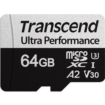 Transcend microSDXC 64 GB 340S + SD adaptér (TS64GUSD340S)